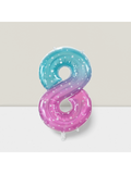 Number 8 Balloon 40 Inch Large Foil Balloon For 8th Birthday Party Decorations