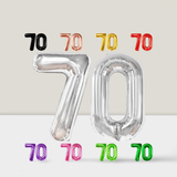 40" Giant Silver 70 Number Balloon Birthday Party Decor
