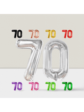 40" Giant Silver 70 Number Balloon Birthday Party Decor