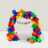 Rainbow Balloon Garland Kit Red Blue Green with Star Party Decor