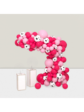122 Pc Hot Pink and Rose Red Balloon Garland with Cow Print for Western Birthday and Party