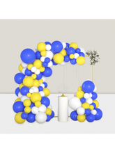 126 Pc Blue Yellow White Balloon Arch Kit for Wedding Birthday and Shower Decor