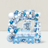 155pc Elephant Shower Kit Blue Balloon Garland, Boxes, Tablecloth & Party Supplies