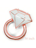 5-Piece Diamond Ring Foil Balloon Set for Bridal Shower and Engagement Party
