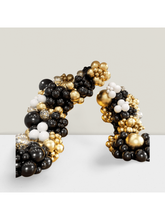 182pcs Black Gold Balloon Arch Kit with Confetti for Graduations & Parties
