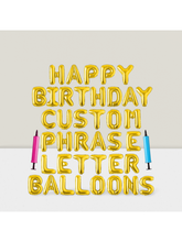 16 Inch Gold Foil Happy Birthday Custom Balloon Banner Party Decor