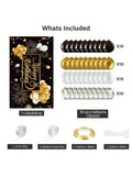 50pcs Black and Gold Balloon Arch Kit Happy Birthday Party Decor