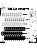 60 Bride or Die Black and White Bachelorette Balloons with Skulls for Party Decor