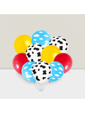 Cow Print & Sky Blue Balloon Arch Kit Cloud & Rainbow Farm Theme Party Decorations