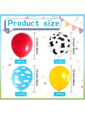 Cow Print & Sky Blue Balloon Arch Kit Cloud & Rainbow Farm Theme Party Decorations