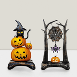 2PCS Halloween Foil Balloons Black Cat Spider Pumpkin Party Decor