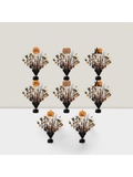 8pc Halloween Foil Spray Centerpieces – Orange & Black Table Decor With Pumpkins, Boo & Castle Cards For Christmas, Halloween And Thanksgiving,