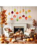 30 Fall Hanging Swirls – No DIY Needed, Autumn Leaves Decor For Home Or Thanksgiving Party For Christmas, Halloween And Thanksgiving,