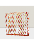 2Pk Fall Foil Fringe Curtains – Red, Gold & Orange Maple Leaves For Thanksgiving & Parties For Christmas, Halloween And Thanksgiving,