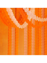 12pcs Boho Fall Garland Pink-Orange Streamers for Parties and Holidays