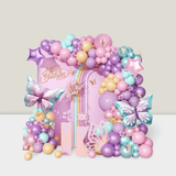 125-Pc Butterfly Balloon Arch Kit Pink Purple and Teal for Showers and Birthdays