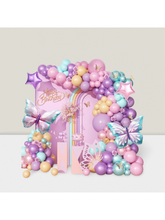 125-Pc Butterfly Balloon Arch Kit Pink Purple and Teal for Showers and Birthdays