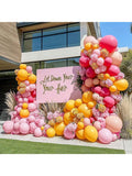 Yellow Pink Balloon Arch Kit Double-Stuffed Pastel Balloons for Party Decor