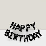 16 Inch Black Happy Birthday Foil Balloons for Party Celebration