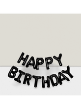 16 Inch Black Happy Birthday Foil Balloons for Party Celebration