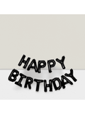 16 Inch Black Happy Birthday Foil Balloons for Party Celebration