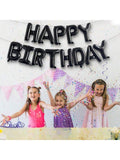 16 Inch Black Happy Birthday Foil Balloons for Party Celebration