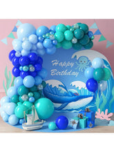 112-Piece Blue Balloon Arch Kit – Ocean Theme Decor For Boys' Birthday Or Baby Shower Party -