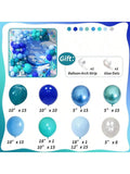 112-Piece Blue Balloon Arch Kit – Ocean Theme Decor For Boys' Birthday Or Baby Shower Party -