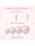 108pcs Pink Balloon Arch Kit with Pearl Macaron & White Balloons for Parties