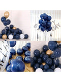 100pcs 12" Navy Blue Chrome Pearl Balloons for Wedding Birthday & Party Decor