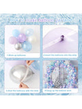 159PCS Winter Balloon Garland Kit Blue Purple Iridescent Snowflakes Decor