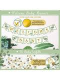 258pc Sage Green Baby Shower Decorations Balloon Garland Banner Boxes
