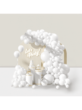 120 Pc White Balloon Arch Kit in Various Sizes for Wedding Birthday and Bridal Decor