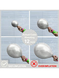 120 Pcs 5" Silver Metallic Balloons For Garland, Arch, Birthday & Wedding Party Decor