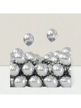 120 Pcs 5" Silver Metallic Balloons For Garland, Arch, Birthday & Wedding Party Decor