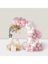 130 Pastel Pink and White Balloon Garland Kit for Baby Shower Birthday and Wedding