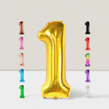 40 Inch Gold Number 1 Balloon For 1st Birthday & Anniversary Decorations