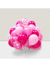 60pcs Hot & Baby Pink 12in Balloons with Confetti for Valentines Baby Shower & Wedding