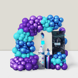 Black Purple Blue Balloon Garland Kit Metallic Teal Party Decor