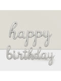 Silver and Gold Happy Birthday Foil Balloon Banner Party Decor