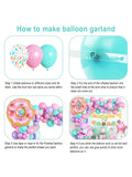 114pcs Donut Party Decor Set with Balloon Garland for Birthday & Baby Shower