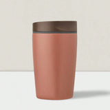 12oz Stainless Steel Insulated Coffee Tumbler with Slider Lid Brown