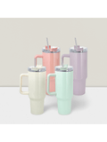 4-Pack 40oz Sublimation Tumblers with Handle Colored Stainless Steel