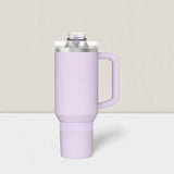 40oz Stainless Steel Tumbler With Handle, All-Day StrawSip™, Double-Wall Insulated For Hot & Cold Drinks-Purple,