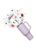 40oz Stainless Steel Tumbler With Handle, All-Day StrawSip™, Double-Wall Insulated For Hot & Cold Drinks-Purple,