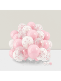 35pcs Pink Bow Balloons Pastel Pink White for Birthdays Showers Weddings