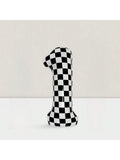 40 Inch Black and White Checkered Number 1 Balloon for Race Car Party Decor