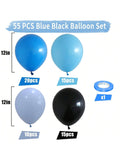 60pcs Blue Black Gamer Balloons 12 Inch for Kids Video Game Birthday Party