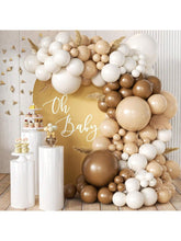 166PCS Boho Brown Balloon Garland Kit with Coffee Nude White Balloons for Parties