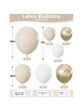 153pcs White Sand Gold Balloon Arch Kit Neutral Party Decor for Events